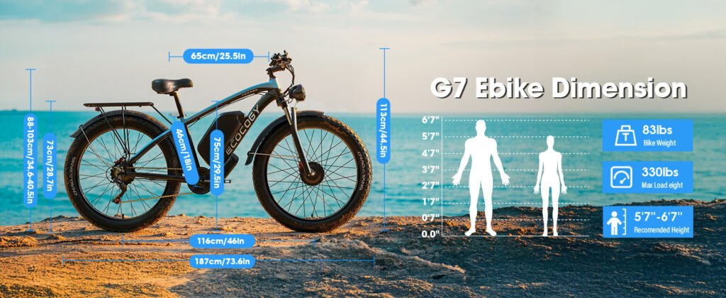 ECOCOGY G7 all terrain ebike size