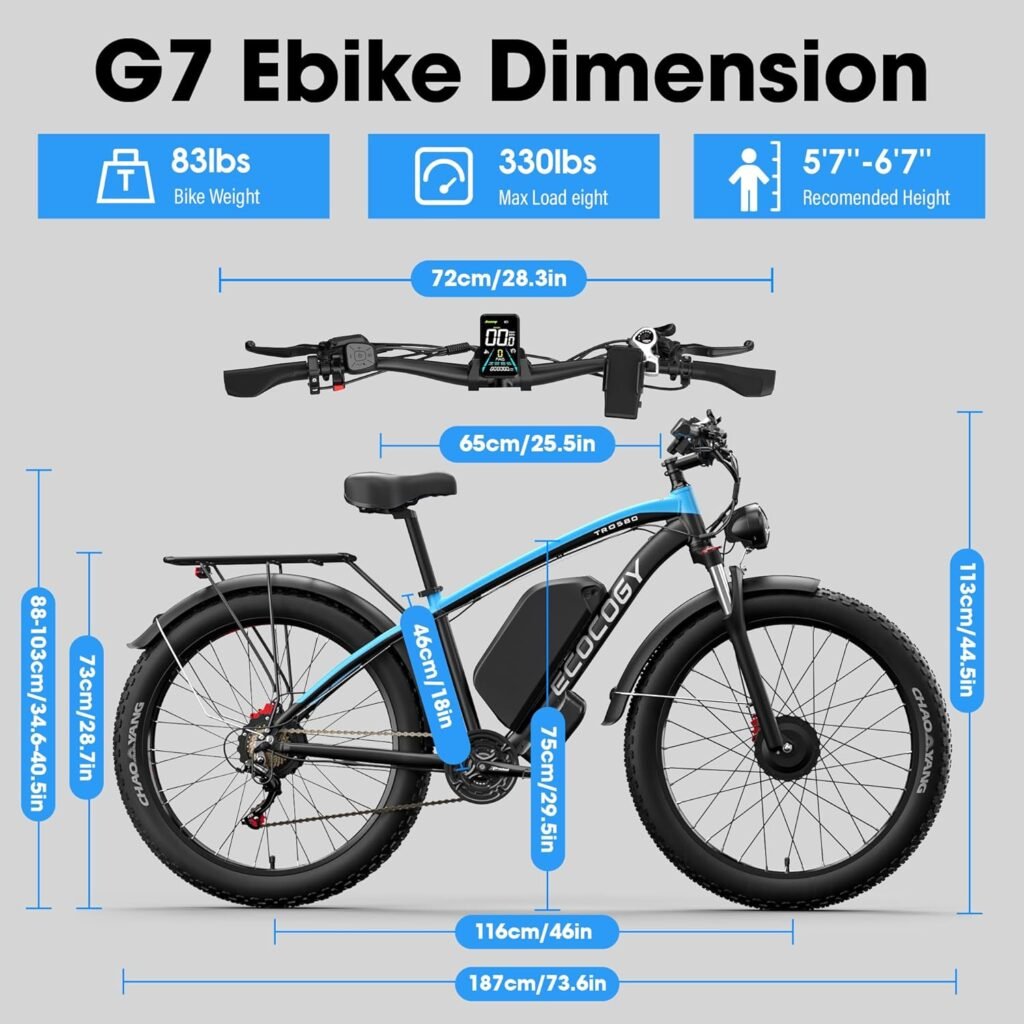 ECOCOGY G7 electric bike 330lbs