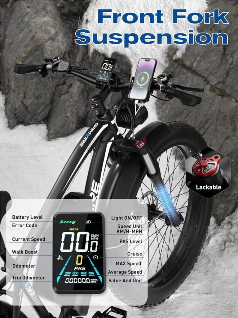 ECOCOGY ebike front fork suspension feature